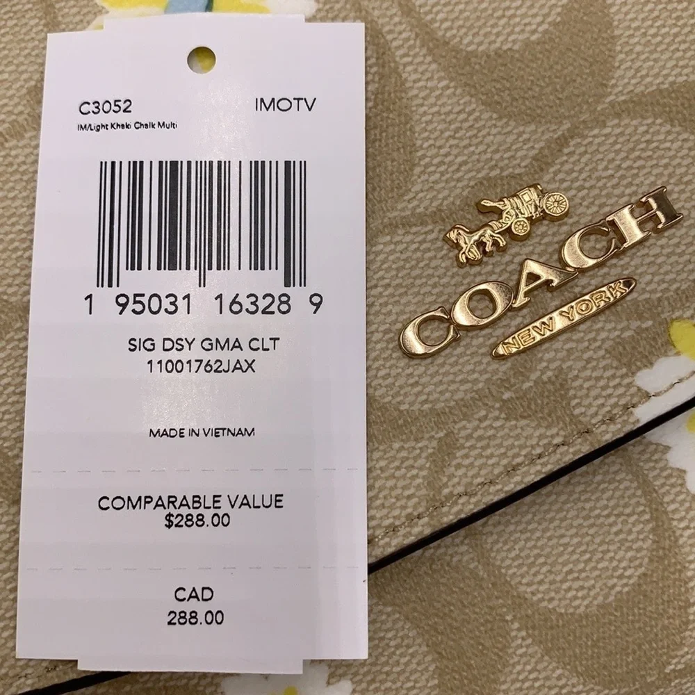 COACH Gemma Clutch Crossbody In Signature Canvas With Daisy Print